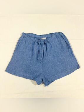 Positano Couture Blitz Womens S (US) Shorts 100% Linen Cottagecore Beachy Blue